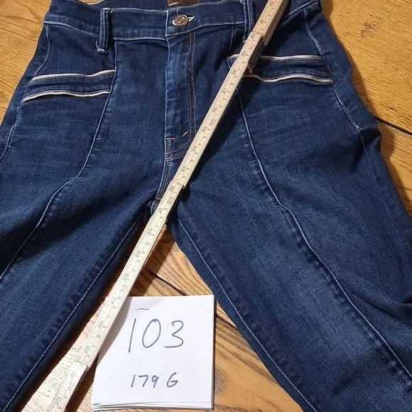 MOTHER Jeans Womens 27 BLUE Bootcut Boot Cut Preowned Used Pants FLARE FLARED - Picture 3 of 7